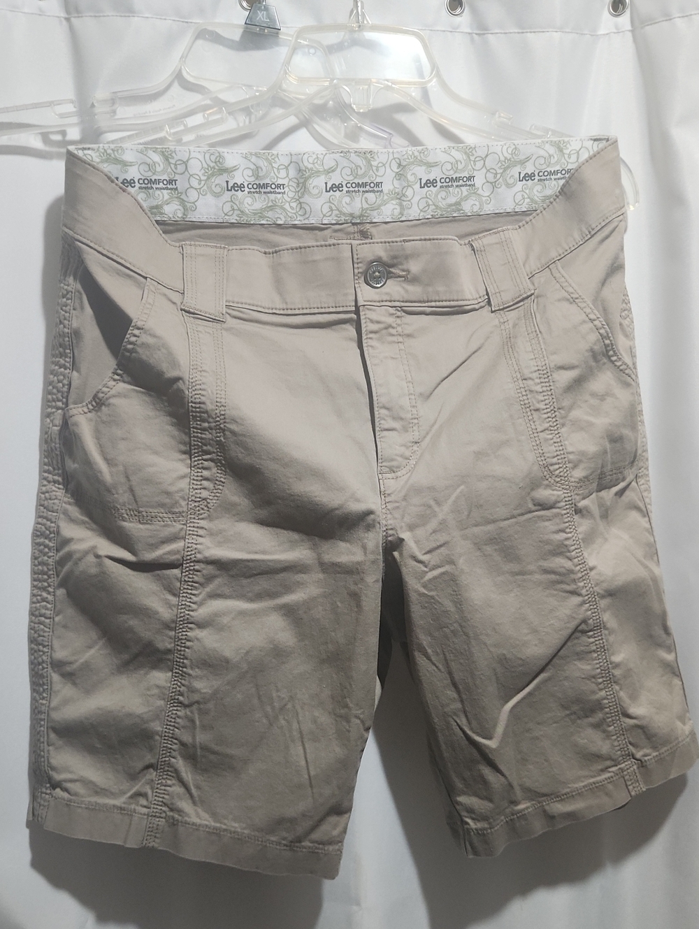 Lee Women's Cargo Shorts — Light Tan Utility Style